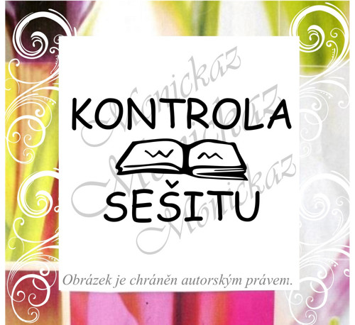 Kontrola sešitu 104 a). Razítko — foto 1