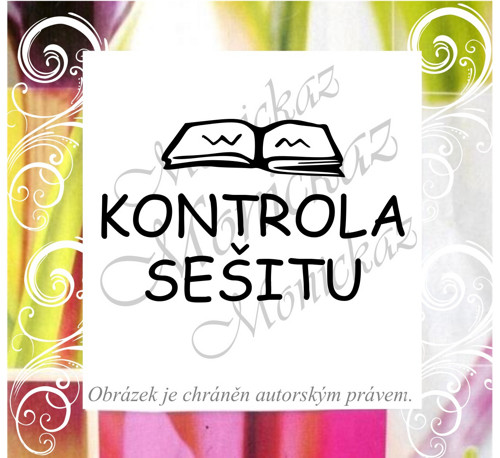 Kontrola sešitu 104 b). Razítko