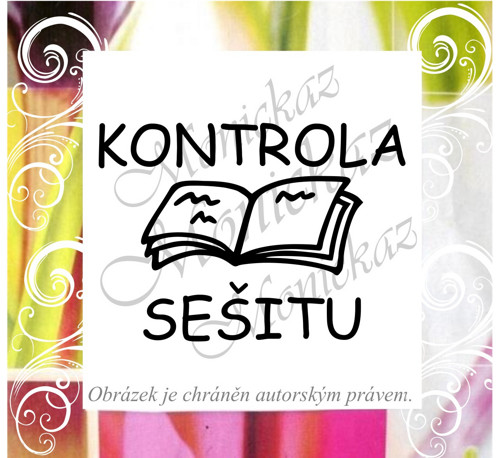 Kontrola sešitu 106 a). Razítko