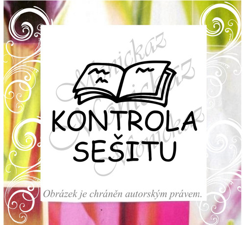 Kontrola sešitu 106 b). Razítko