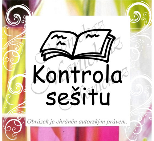 Kontrola sešitu 106 c). Razítko — foto 1