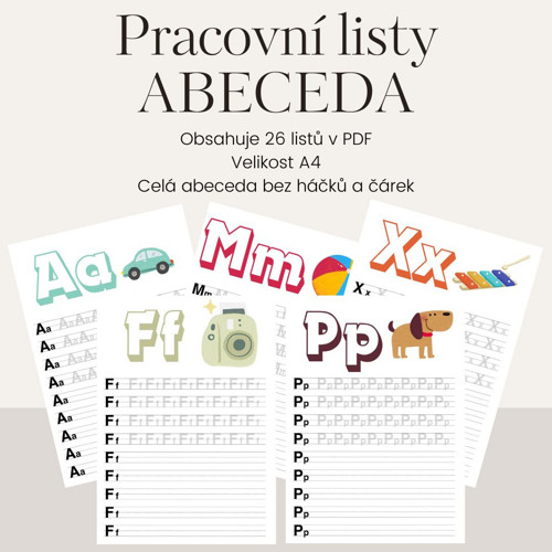 Pracovní listy Abeceda