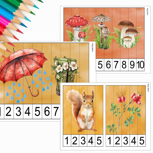 Puzzle Proužky - Barevný Podzim Pdf