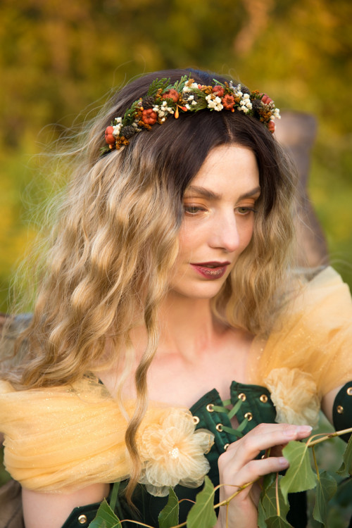 Květinová čelenka "tykvičky"