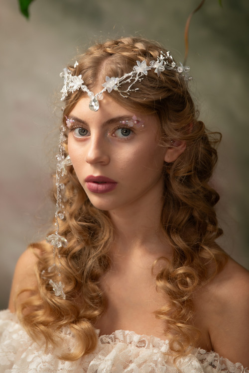 Svatební tiara "dech zimy" - slzička