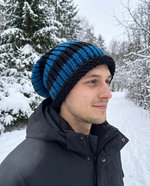 Pletená spadlá čepice