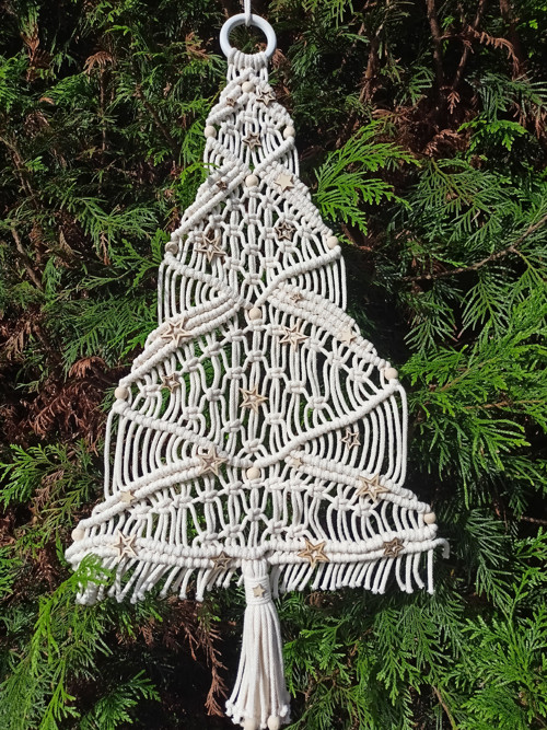 Vánoční stromeček, macramé