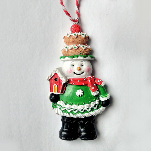 Vánoční panáček s budkou - plast - 9cm