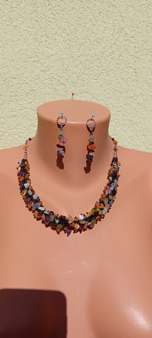 Náhrdelník 7 Čaker-7 chakras necklace + earrings