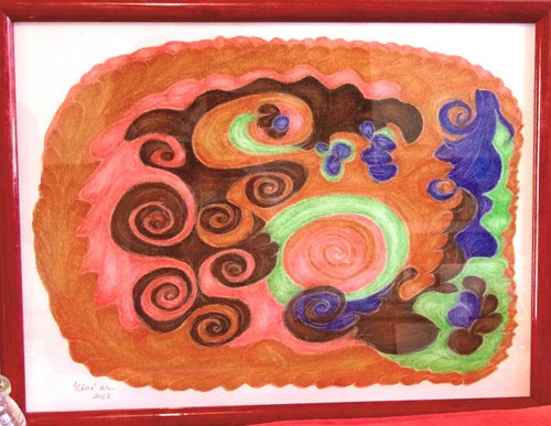 Autorský relaxační obraz Síla duše, suchý pastel