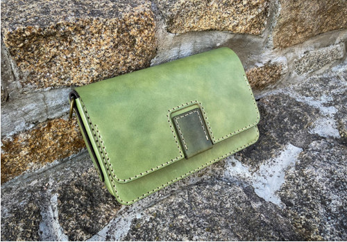 LONA l. Kožená elegantní kabelka ručně šitá