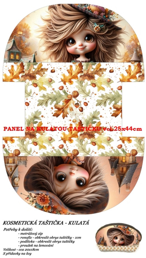 Panel na taštičku bavlna — foto 1