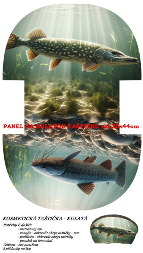 Panel na taštičku bavlna — foto 1