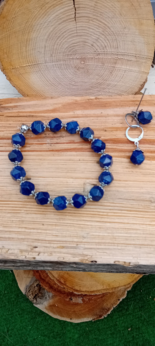 Lapis Lazuli náramek a náušnice