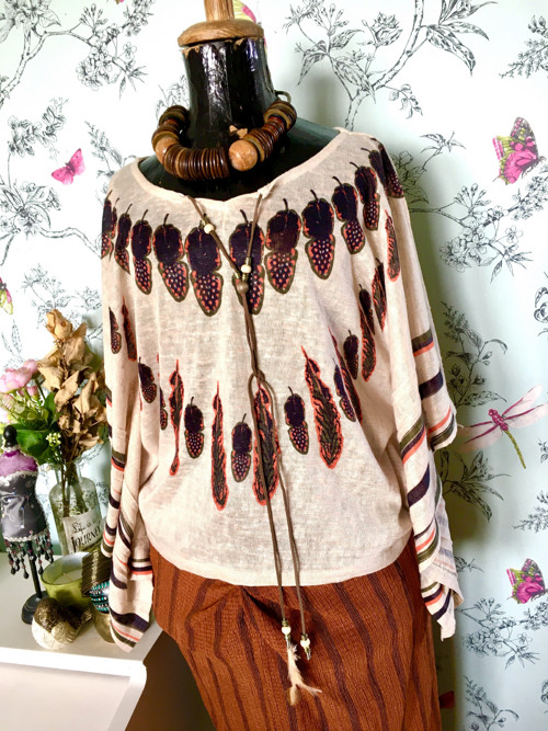 Top svetřík boho indiánský — foto 1