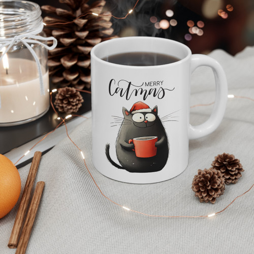 Merry Catmas - Hrníček