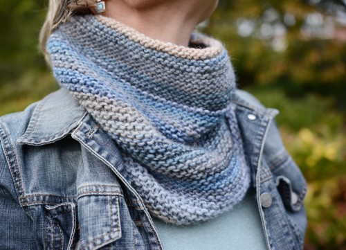 Nákrčník modrobéžový vlna/akryl