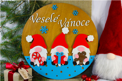 Dekorativní cedule - Veselé Vánoce