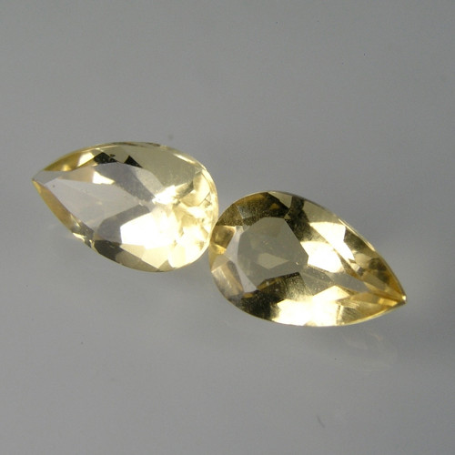 Přírodní zlaté Citríny, 1,52 ct./Pár, 8x5 mm