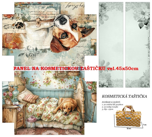 Panel na taštičku bavlna - skladem