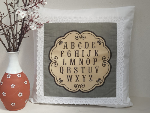 Abeceda retro I.- povlak na polštářek