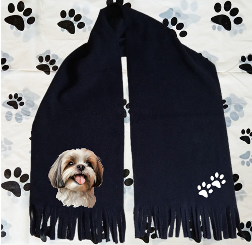 SHIH-TZU ZIMNÍ FLEECOVÁ ŠÁLA s reflexním prvkem