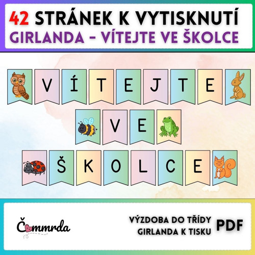 Girlanda - Vítejte ve školce (PDF k tisku)