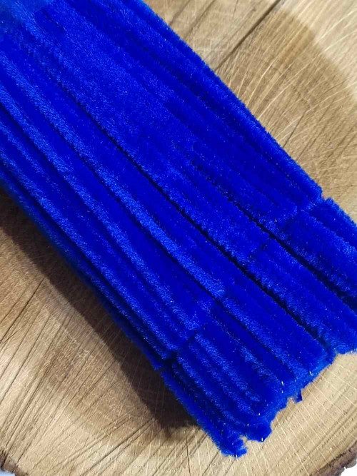 Chlupaté drátky Ø6 mm délka cca 30 cm modrá tmavá