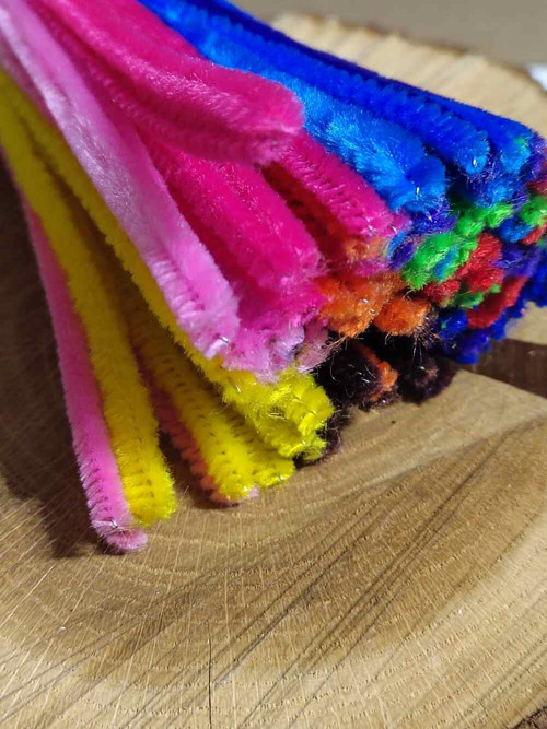 Chlupaté drátky Ø6 mm 30 cm 10 ks mix tmavší