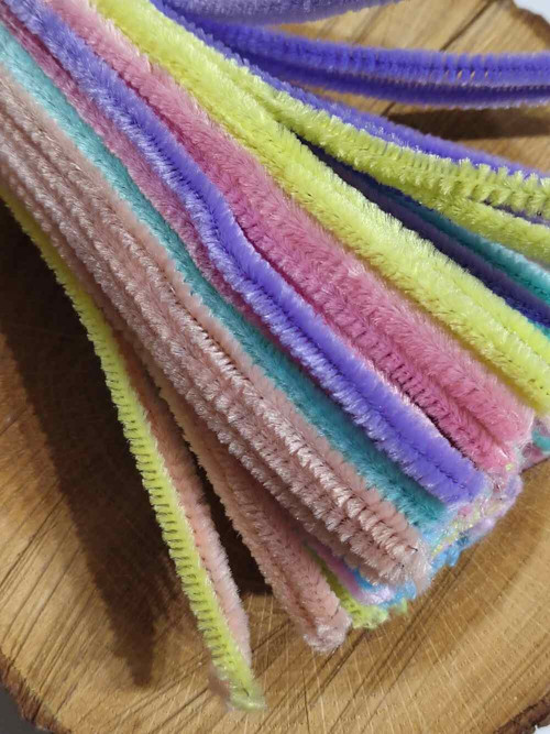 Chlupaté drátky Ø6 mm 30 cm 10 ks mix jemný