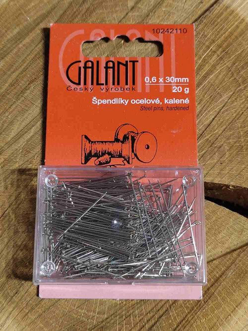 Špendlíky GALANT délka 30mm x 0,6mm