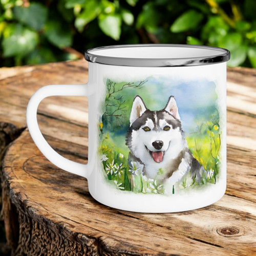 Husky 01 - Plecháček / hrnek