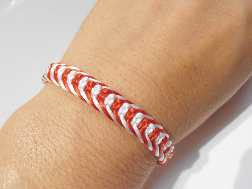 *Macramé saténový náramek - Unisex*
