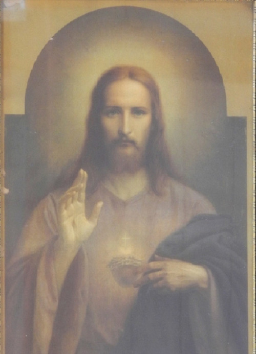 Kristus žehnající, v kapličce Panny Marie Lurdské