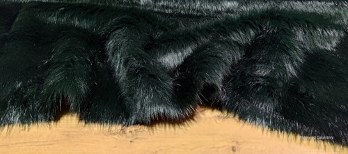 Kožušina huňatá - Dark Emerald - cena za 10 cm, 15