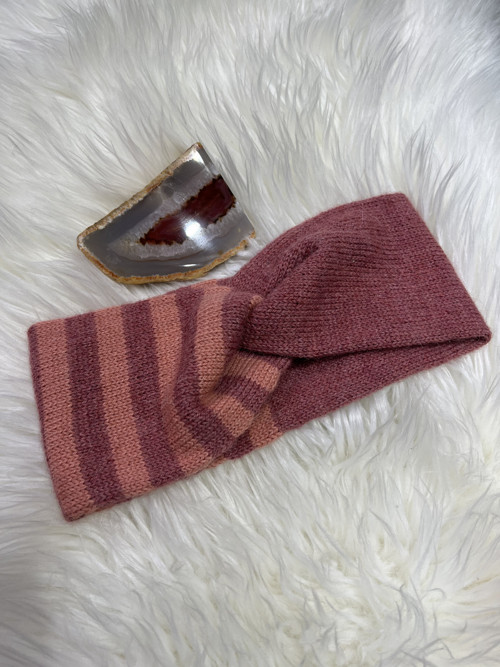 Široká, pletená čelenka Alpaca+Vlna