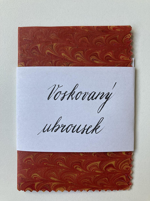 Mramorovaný voskovaný ubrousek — foto 1