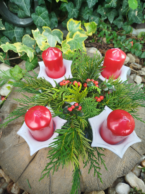 Adventní svícen - hvězdy