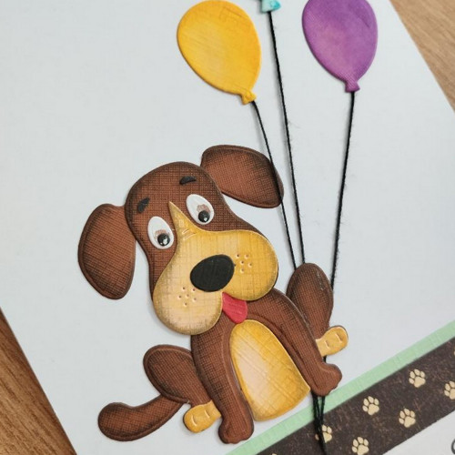 Přáníčko Pejsek s balonky - A6 — foto 1