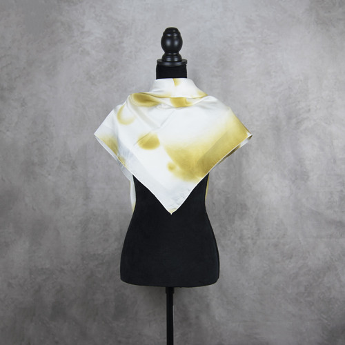Hodvábna šatka KHAKI KRUH, 85 x 85cm