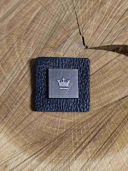 Dekorační aplikace koruna 30x30 mm na oděv černá