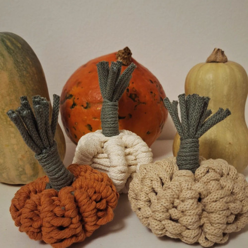 Boho dýně / macramé dekorace