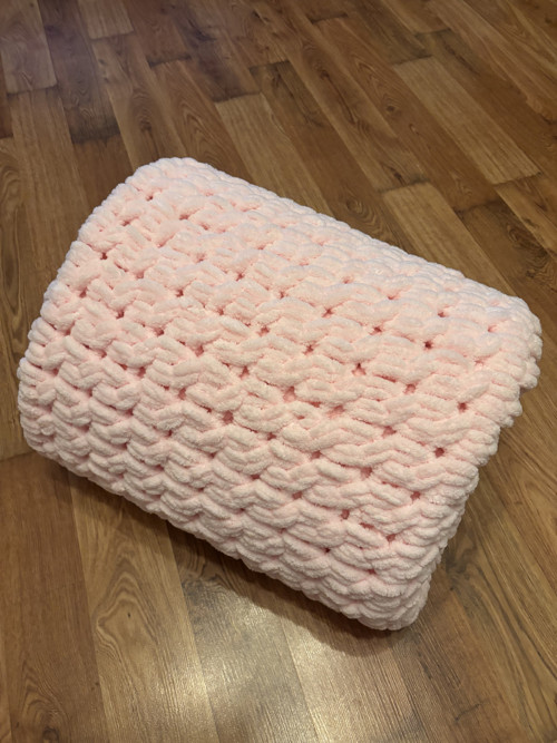Deka Puffy rozměr 140x190 cm jemná broskvová