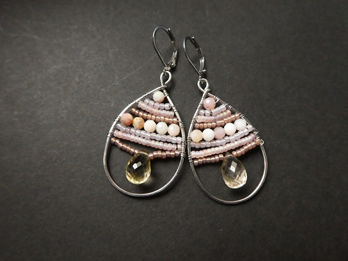 Náušnice "Pink quartz"