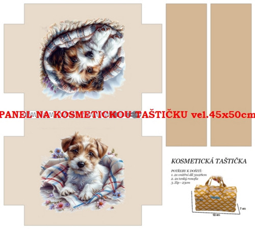 Panel na taštičku bavlna — foto 1