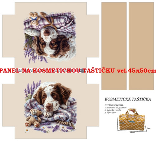 Panel na taštičku bavlna — foto 1
