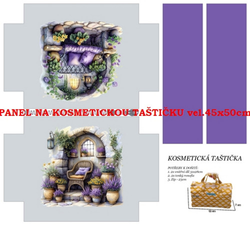 Panel na taštičku bavlna — foto 1
