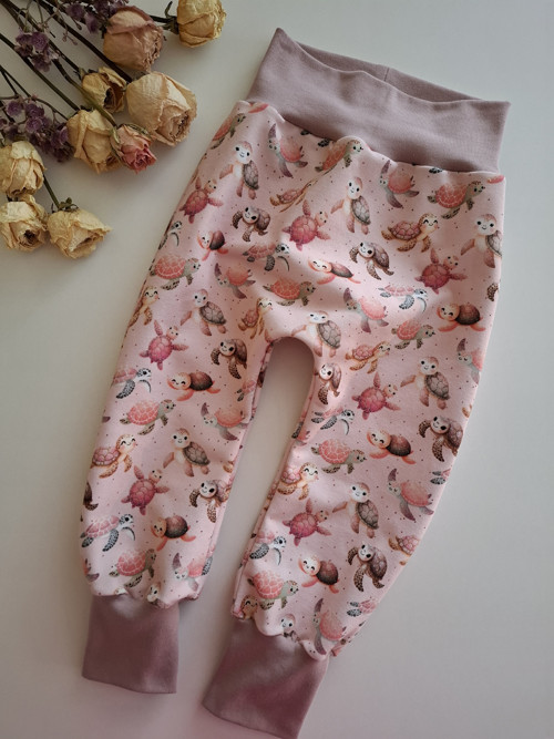 Dětské tepláčky baggy, vel. 98 Želvičky