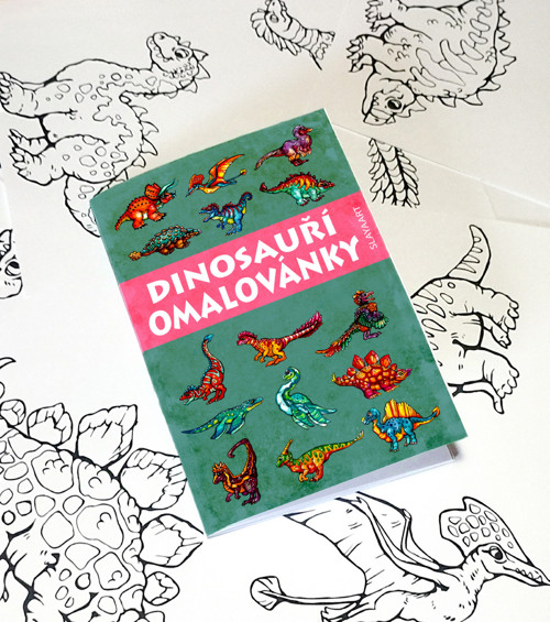 Dinosauří omalovánky - papírové