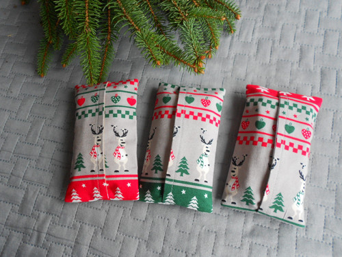 Obal na kapesníčky - sobi na šedé